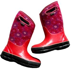 Bogs Kids Red and Pink Rain Boots size 12